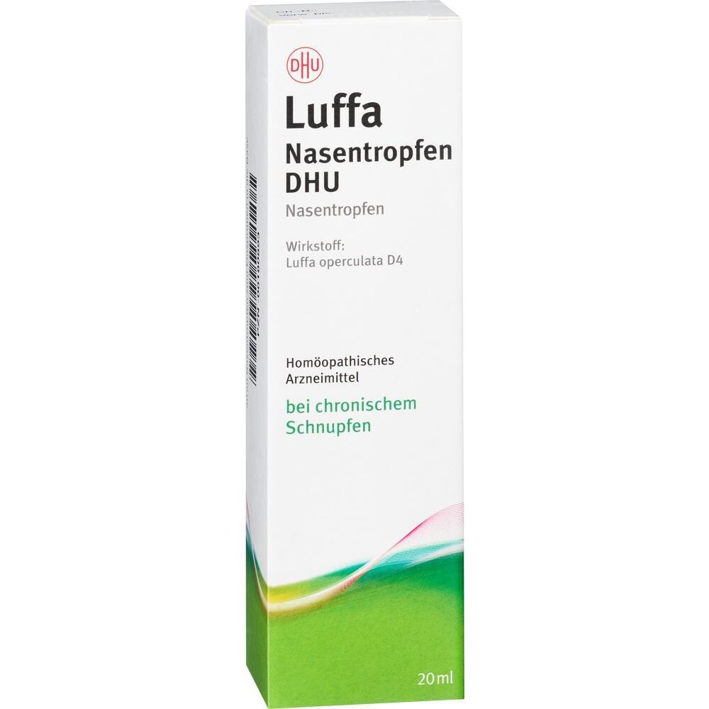 Verpackung von Luffa Nasentropfen für chronischen Schnupfen, homöopathisch.