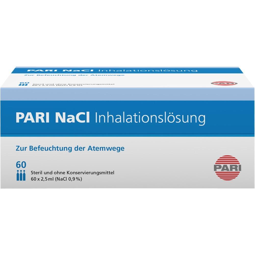 Verpackung von Pari NaCl Inhalationsl&ouml;sung zur Befeuchtung der Atemwege.