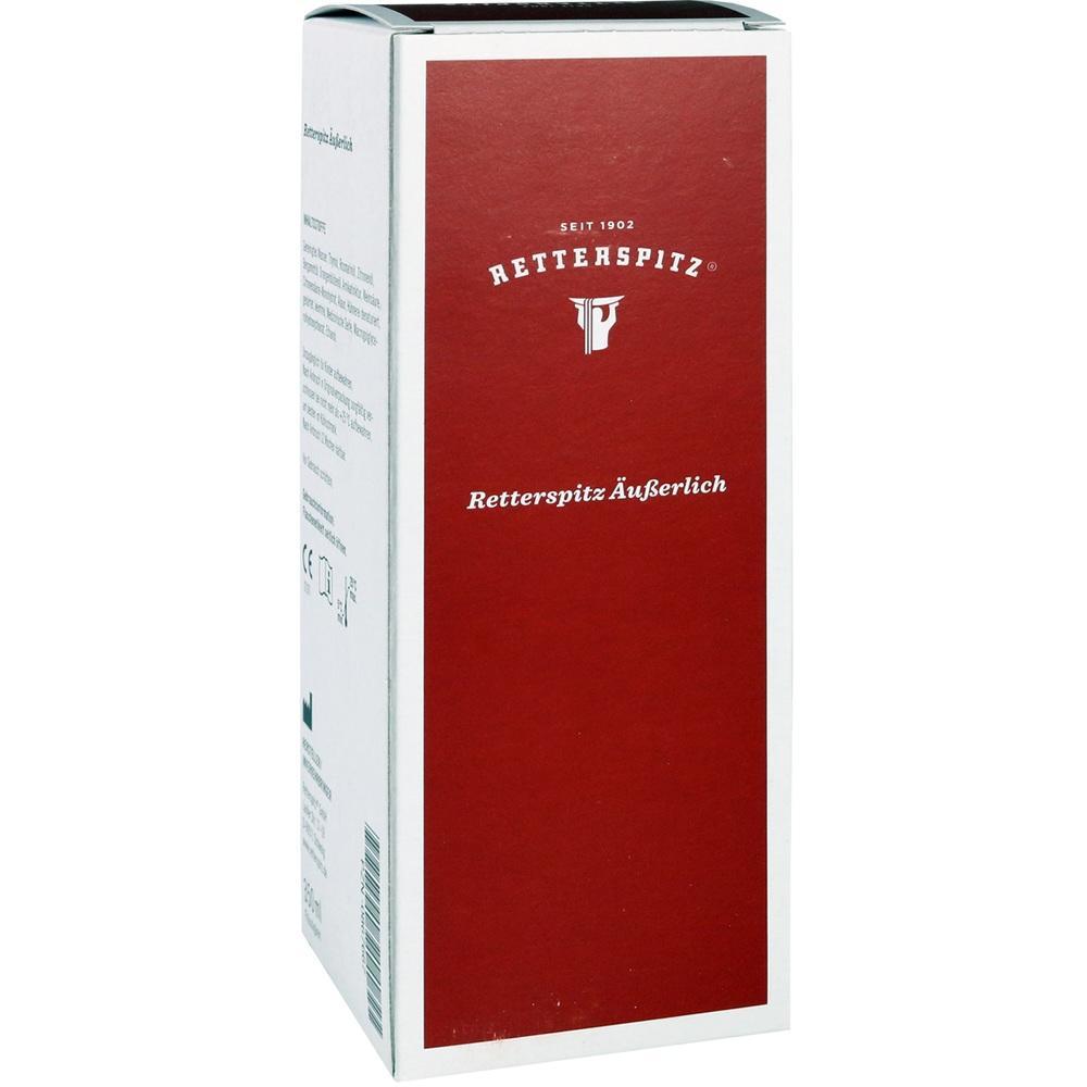 Wei&szlig;e Verpackung mit rotem Etikett der Marke Retterspitz.