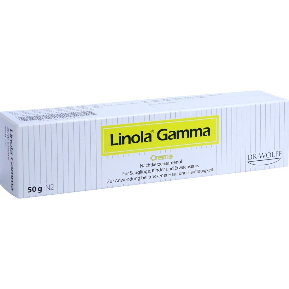 Eine Linola Gamma Creme-Packung f&uuml;r trockene Haut.