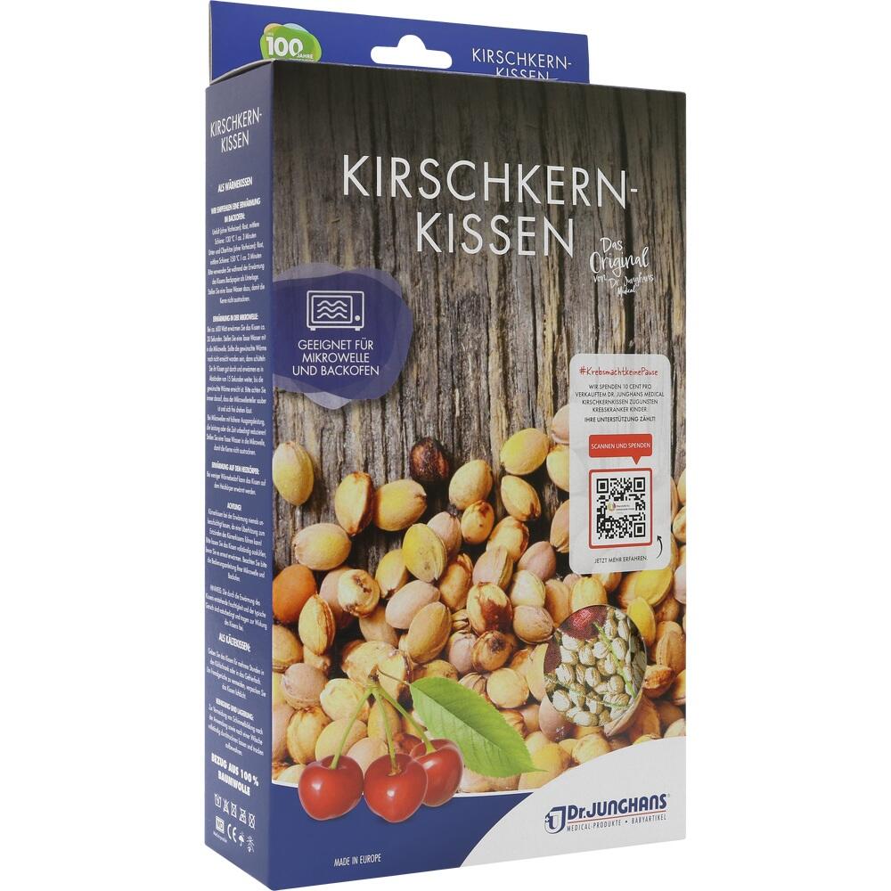 Verpackung f&uuml;r ein Kirschkernkissen, geeignet f&uuml;r Mikrowelle und Backofen.