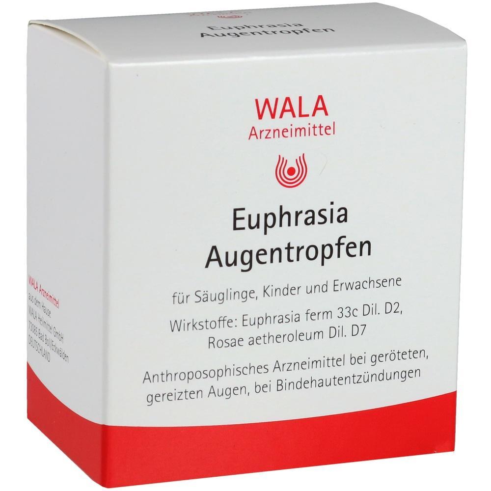 Eine Packung mit Euphrasia Augentropfen f&uuml;r gereizte Augen.