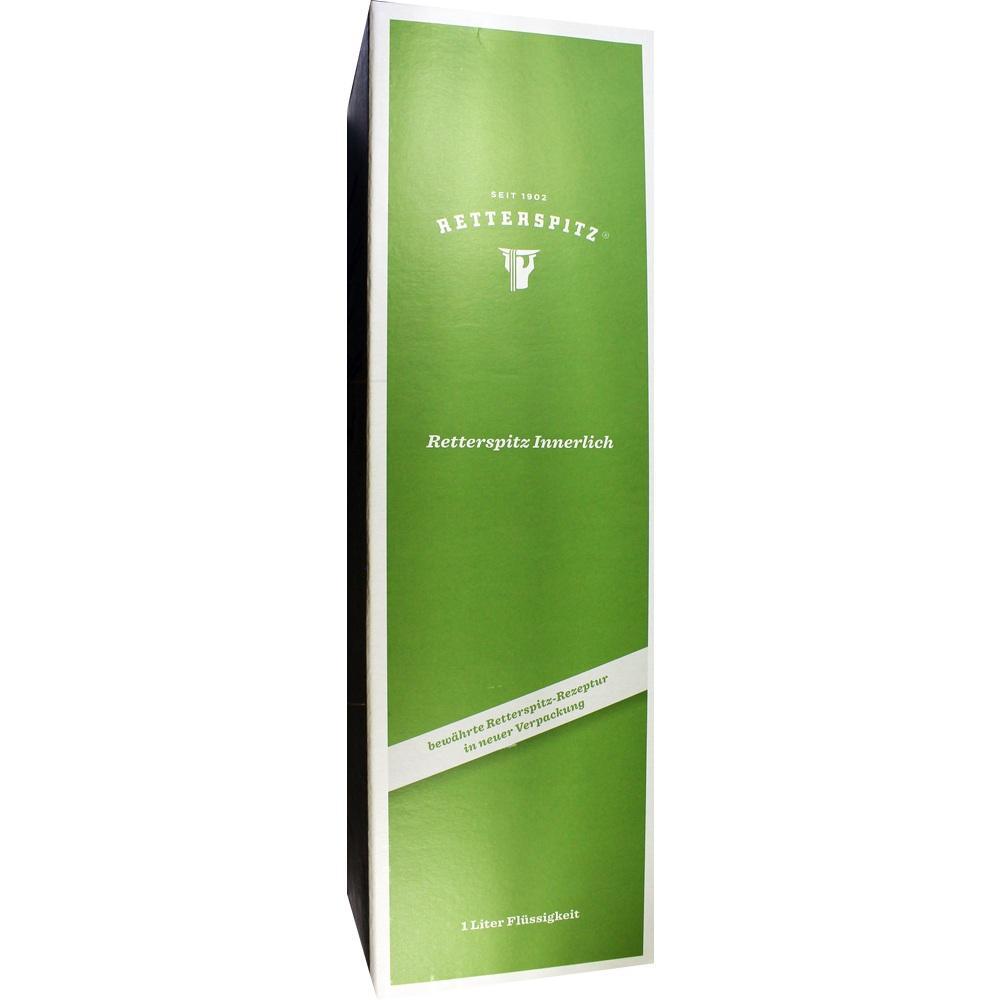 Gr&uuml;ne Verpackung von Retterspitz Innerlich, enth&auml;lt 1 Liter Fl&uuml;ssigkeit.