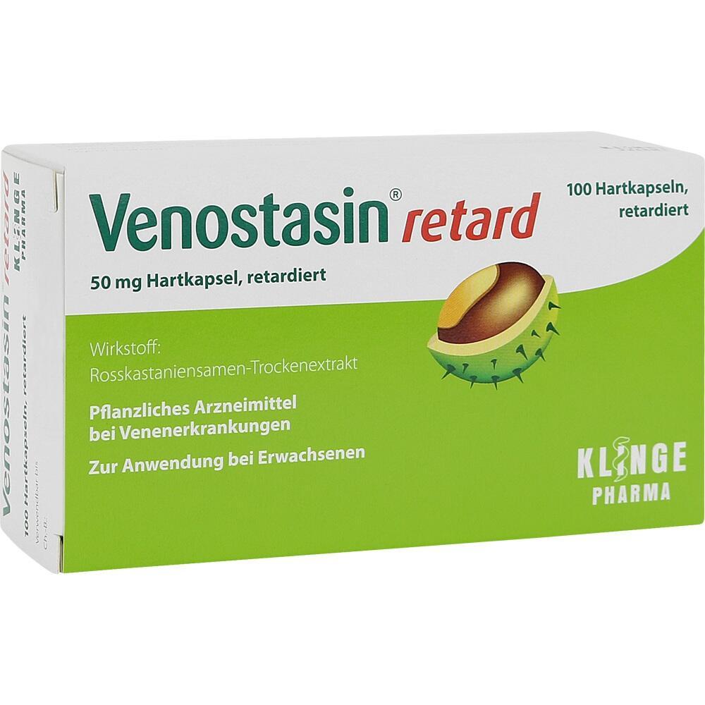 Verpackung von Venostasin retard mit Rosskastanien-Extrakt f&uuml;r Venenerkrankungen.