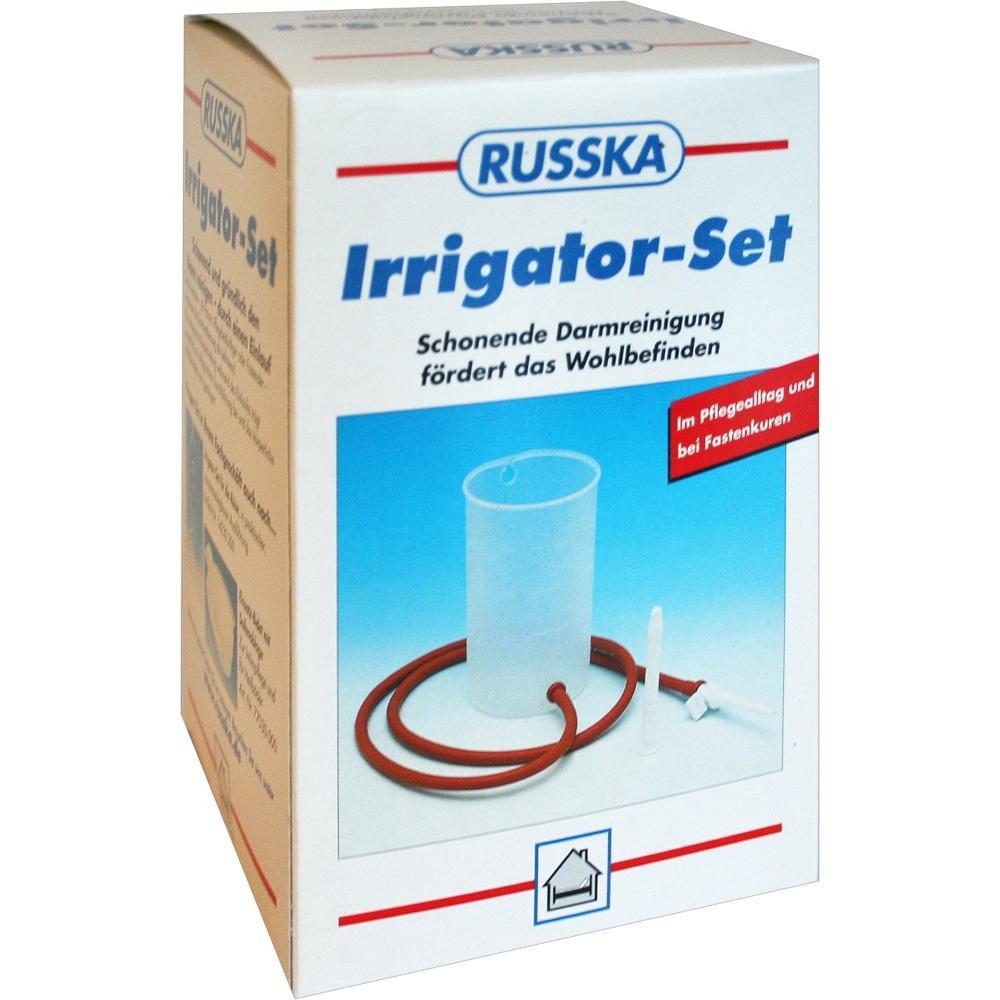 Eine Verpackung f&uuml;r ein Irrigator-Set zur schonenden Darmreinigung.