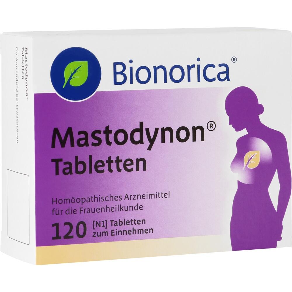 Verpackung von Mastodynon Tabletten, ein hom&ouml;opathisches Mittel f&uuml;r Frauen.