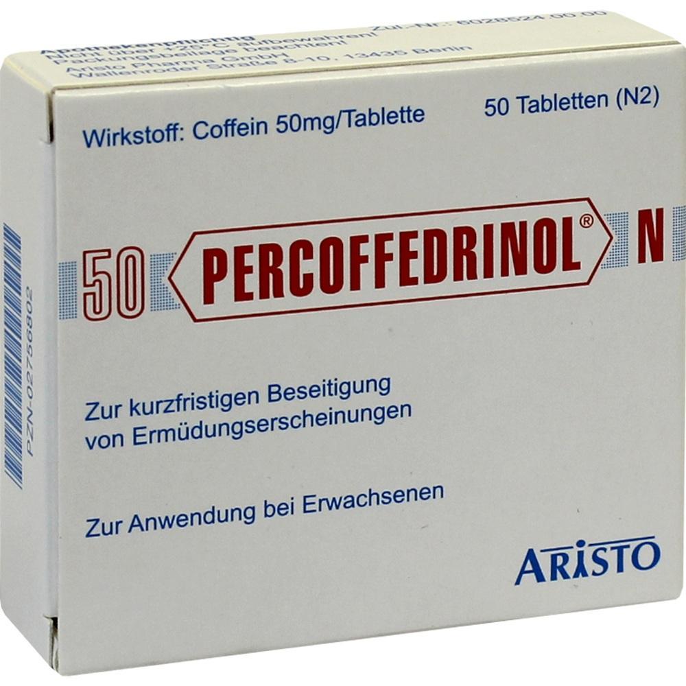 Eine wei&szlig;e Medikamentenverpackung mit der Aufschrift "Percoffedrinol".