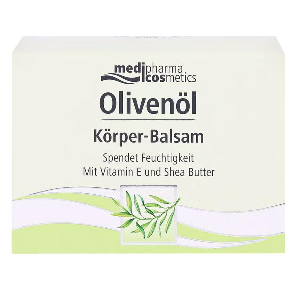 Eine Creme-Packung mit Oliven&ouml;l, Vitamin E und Shea Butter f&uuml;r Feuchtigkeit.