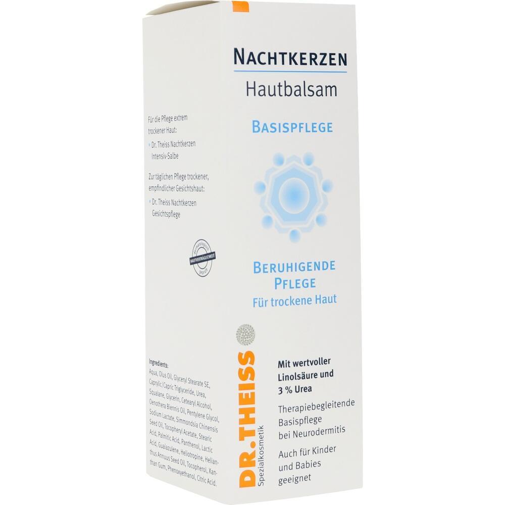 Packung von Nachtkerzen Hautbalsam zur Pflege trockener Haut.
