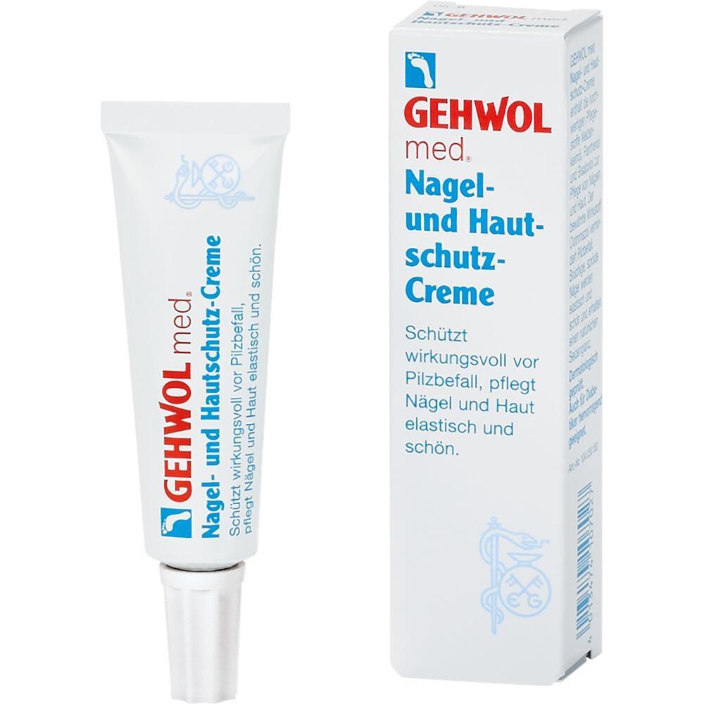 Eine Tube und Schachtel f&uuml;r GEHWOL Nagel- und Hautschutz-Creme.