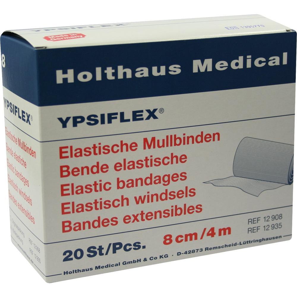 Eine Box mit elastischen Mullbinden der Marke Holthaus Medical.