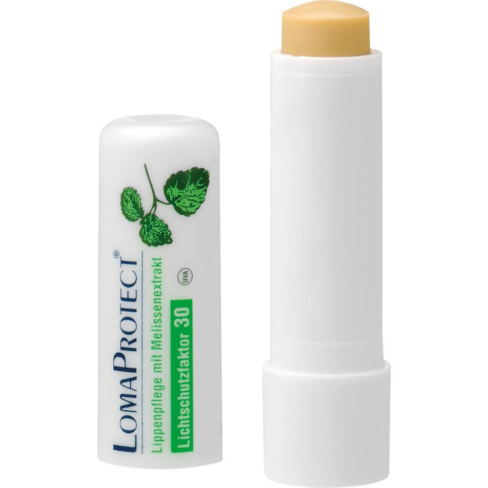 Ein Lippenpflegestift mit der Kappe daneben.