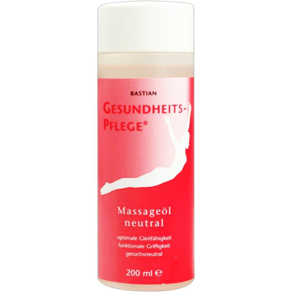 Rote Flasche mit neutralem Massage&ouml;l f&uuml;r Gesundheitspflege, 200 ml.