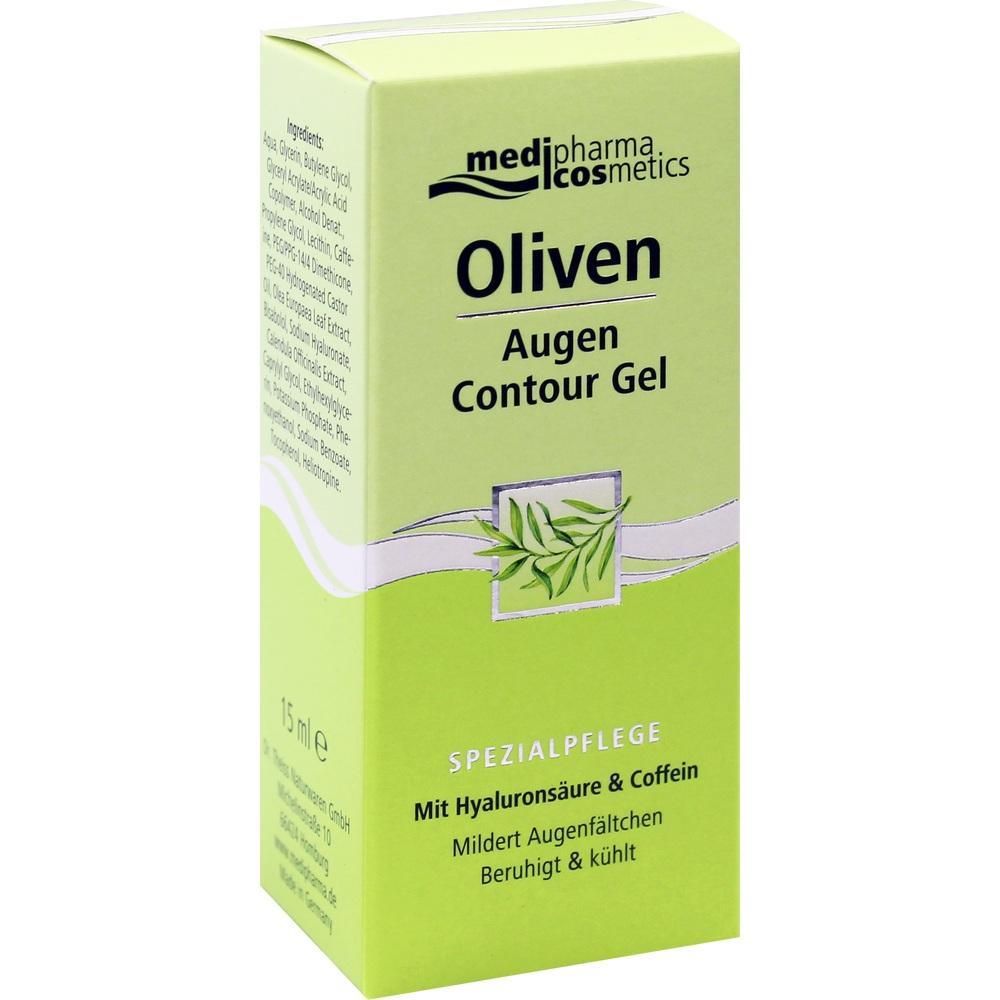 Hellgr&uuml;ne Verpackung eines Oliven Augen Contour Gels.