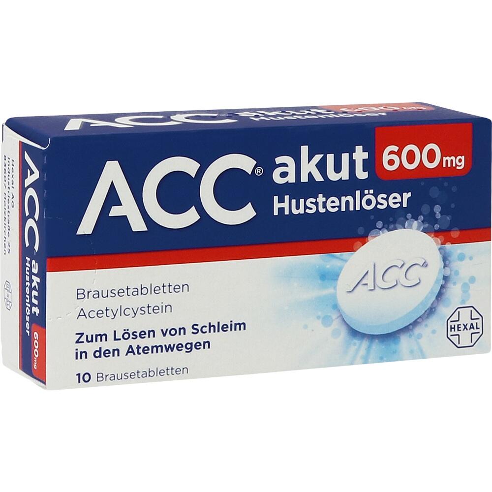 Eine Packung ACC akut 600 mg Hustenl&ouml;ser Brausetabletten.