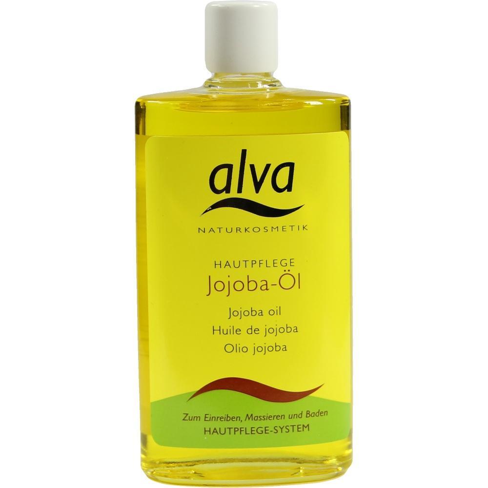 Gelbes Fl&auml;schchen mit Jojoba-&Ouml;l f&uuml;r Hautpflege.