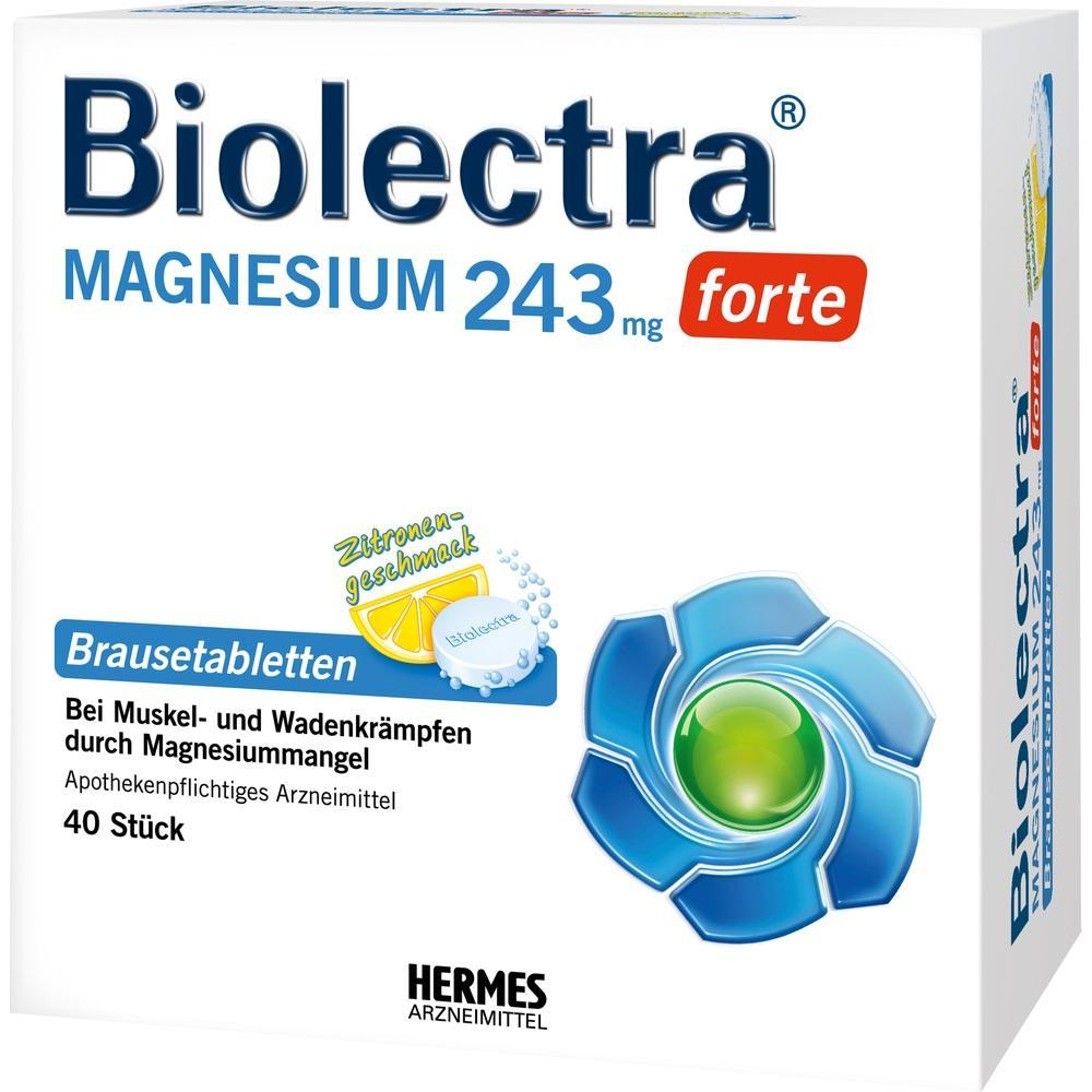 Verpackung von Magnesium-Brausetabletten mit Zitronengeschmack gegen Kr&auml;mpfe.