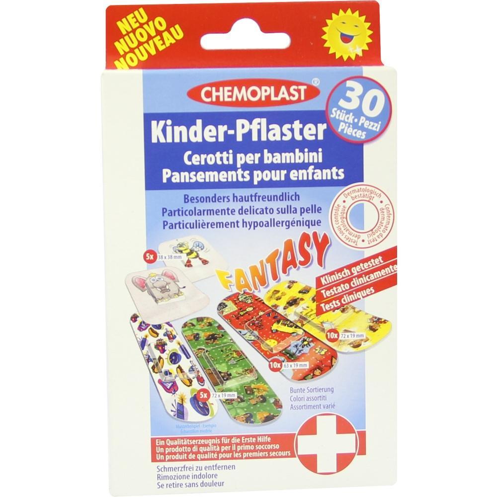 Verpackung mit bunten Kinderpflastern in verschiedenen Designs und Gr&ouml;&szlig;en.