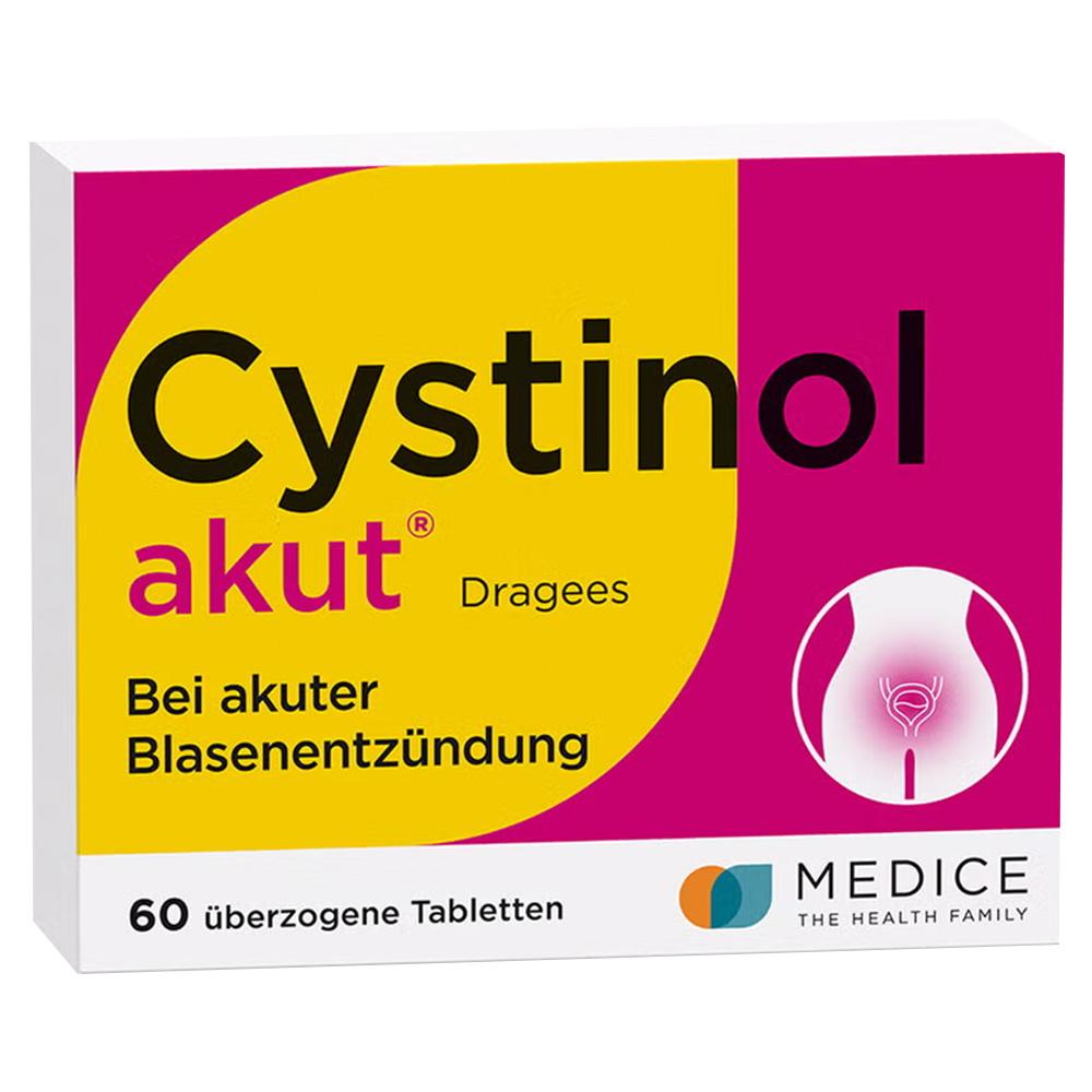 Packung Cystinol akut gegen Blasenentz&uuml;ndung, 60 Tabletten.