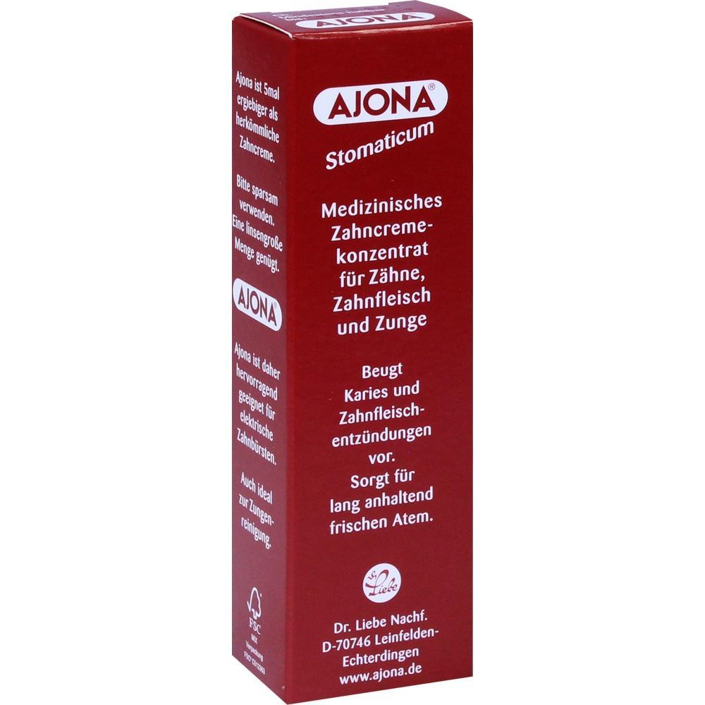 Rote Zahnpasta-Verpackung mit wei&szlig;em Text f&uuml;r medizinisches Zahncremekonzentrat.