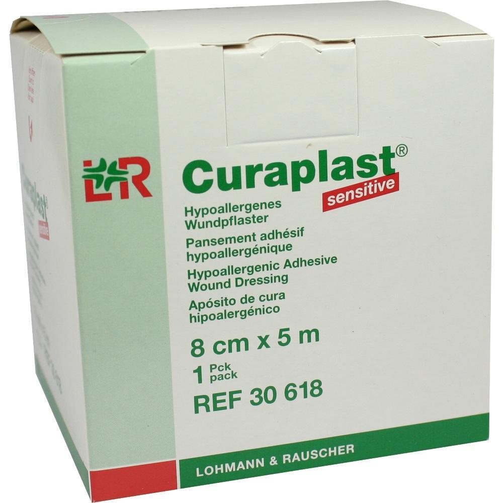 Verpackung eines hypoallergenen Wundpflasters von Curaplast.