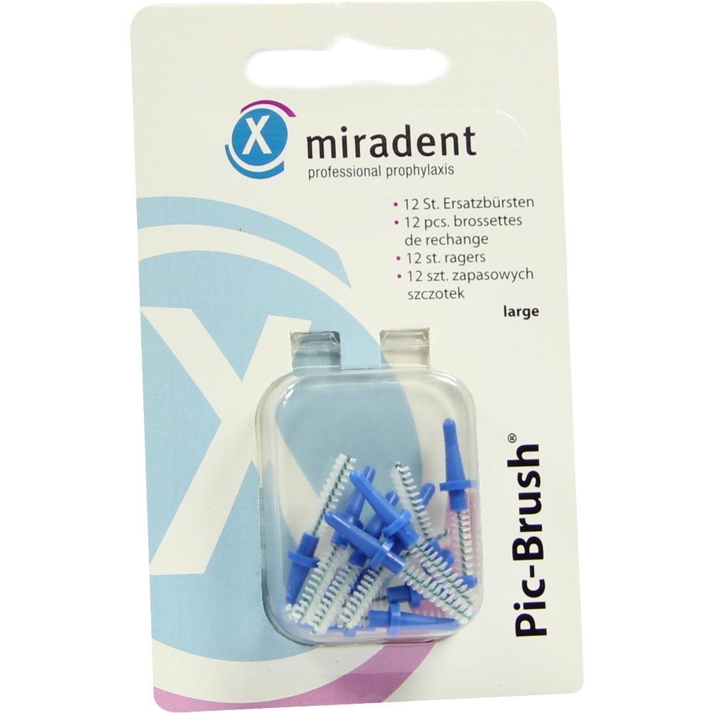 Verpackung von kleinen blauen Zahnb&uuml;rsten f&uuml;r die Zahnzwischenr&auml;ume.