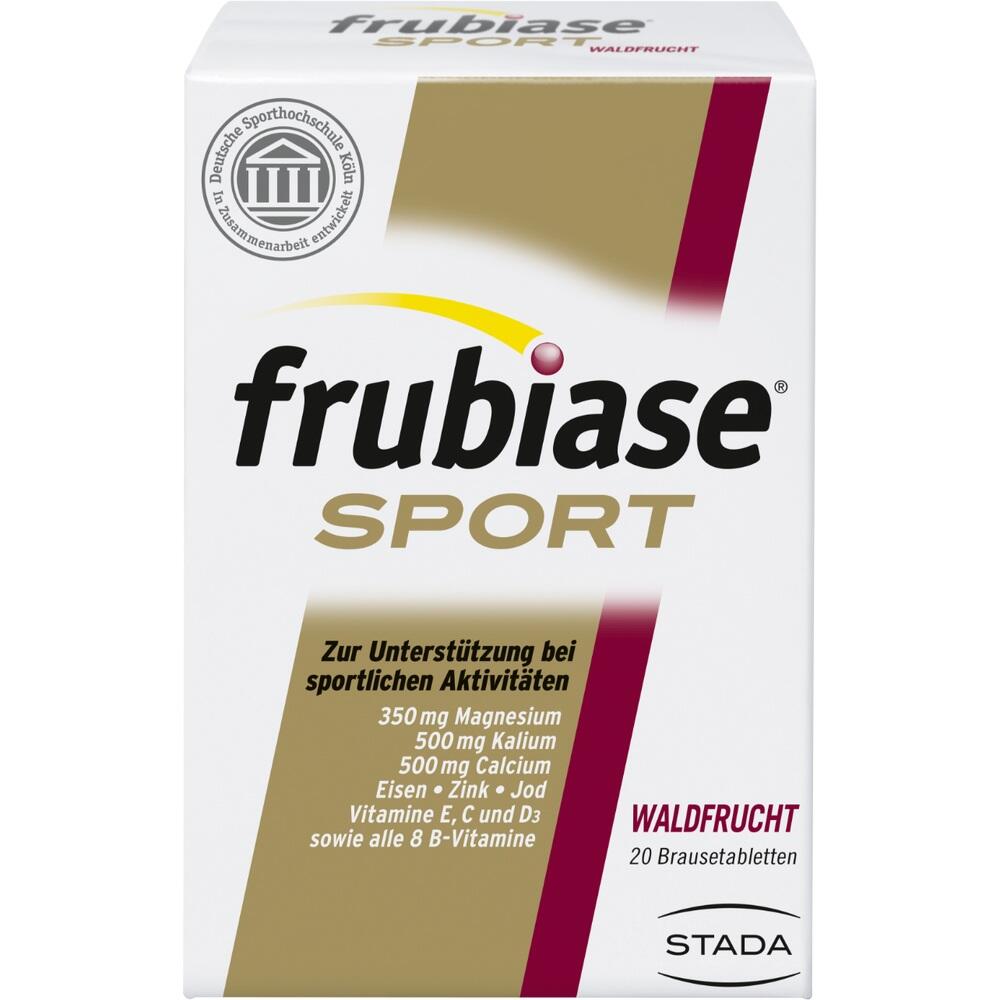 Verpackung von frubiase Sport Brausetabletten zur Unterst&uuml;tzung bei Sport.