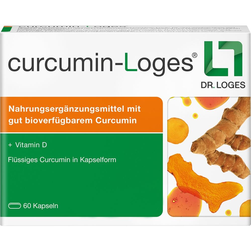 Verpackung eines Nahrungserg&auml;nzungsmittels mit Curcumin und Vitamin D in Kapselform.