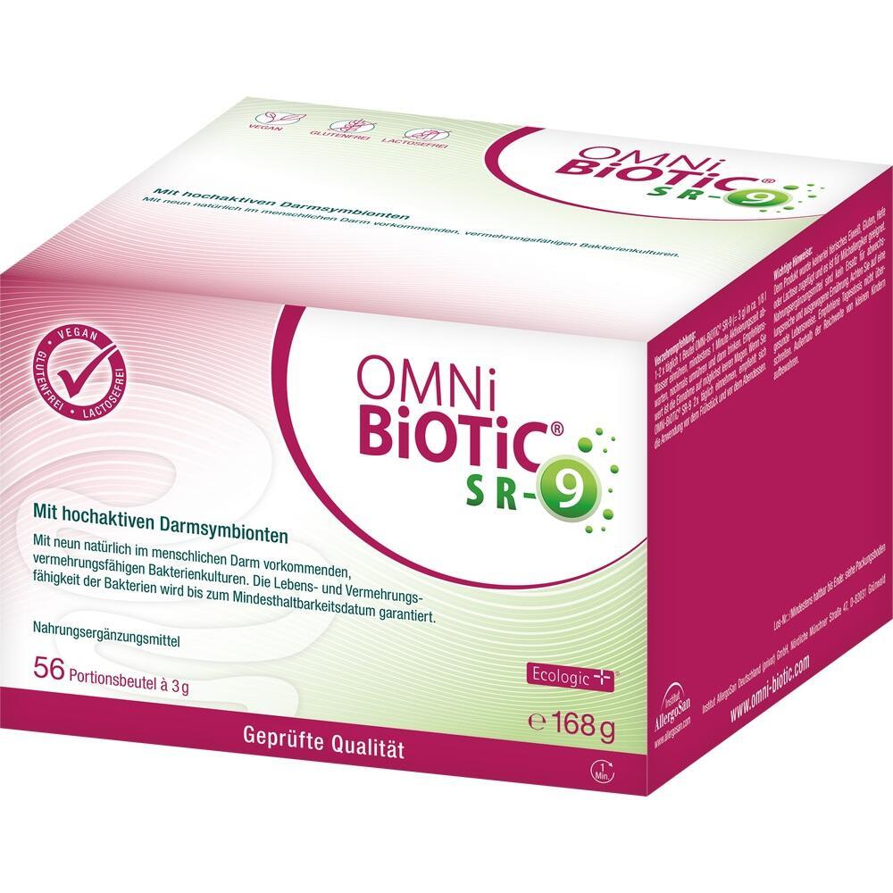 Verpackung des Nahrungserg&auml;nzungsmittels Omni-Biotic SR-9 mit 56 Portionen.
